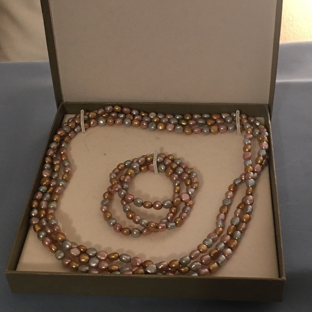 Honora freshwater pearl necklace & bracelets set